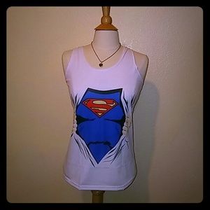 Tank Top Cartoon Superman print